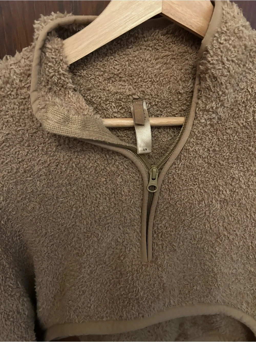 SKIMS Cozy Cropped Teddy Quarter-Zip Jacket - Picture 2 of 2